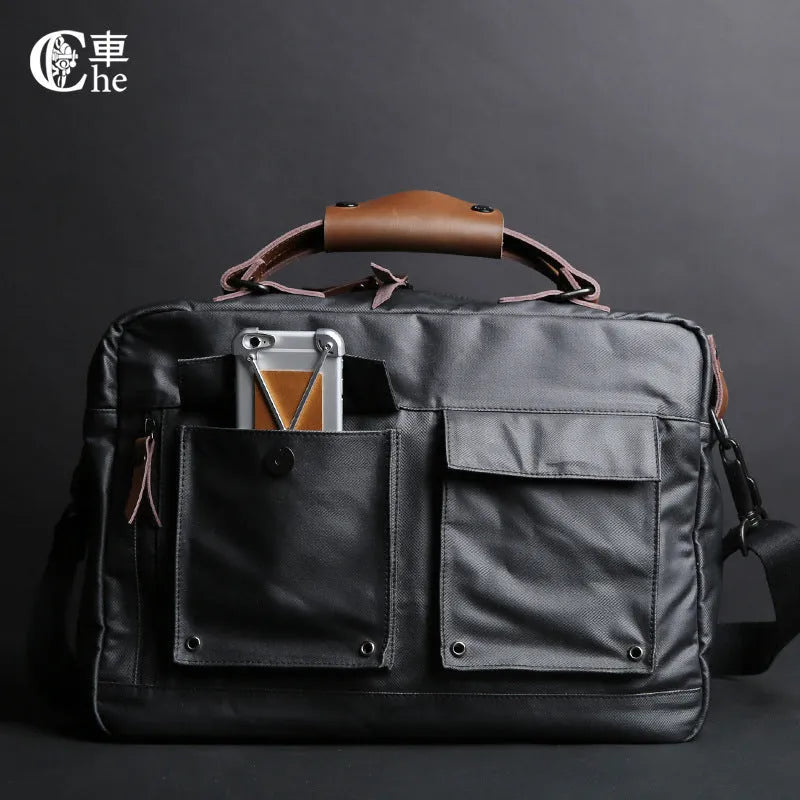 Dpark black laptop bag with shoulder slung strap for 14-inch or 15-inch computers