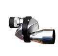 Compact aluminium 8x20 monocular telescope with foldable eyecup, shown with canvas carry bag and lens cloth.