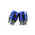 Aluminium alloy fork cup pair for motorcycle and electric car front axle in multiple anodised colours.