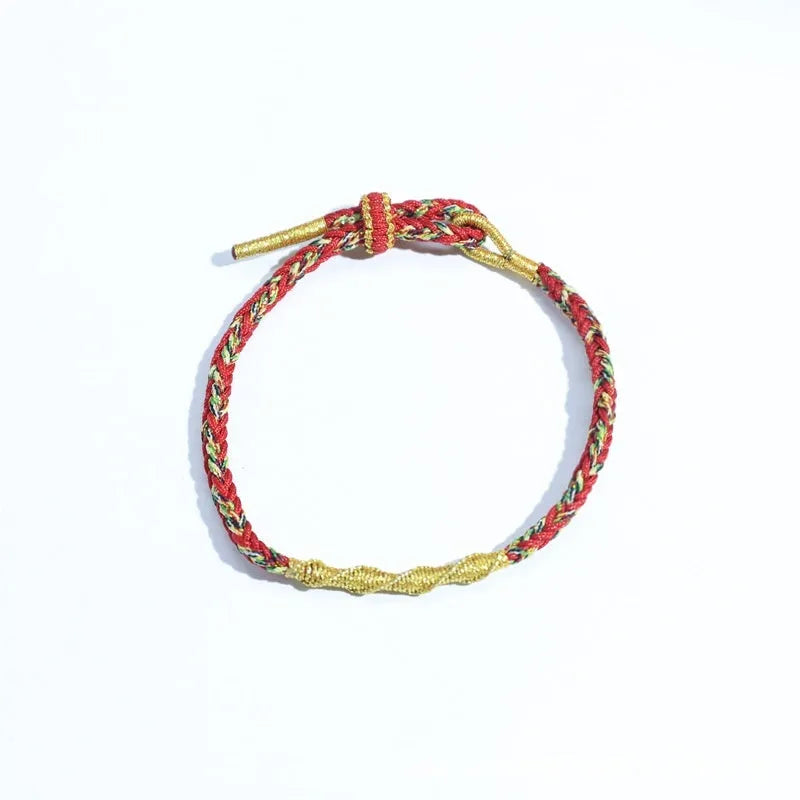 Eight-strand woven colourful guardian strap in zodiac colour options with hand-woven flexible wire construction