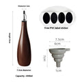 Ceramic oil pot with integrated funnel in black, coffee or white colour with 650ml capacity