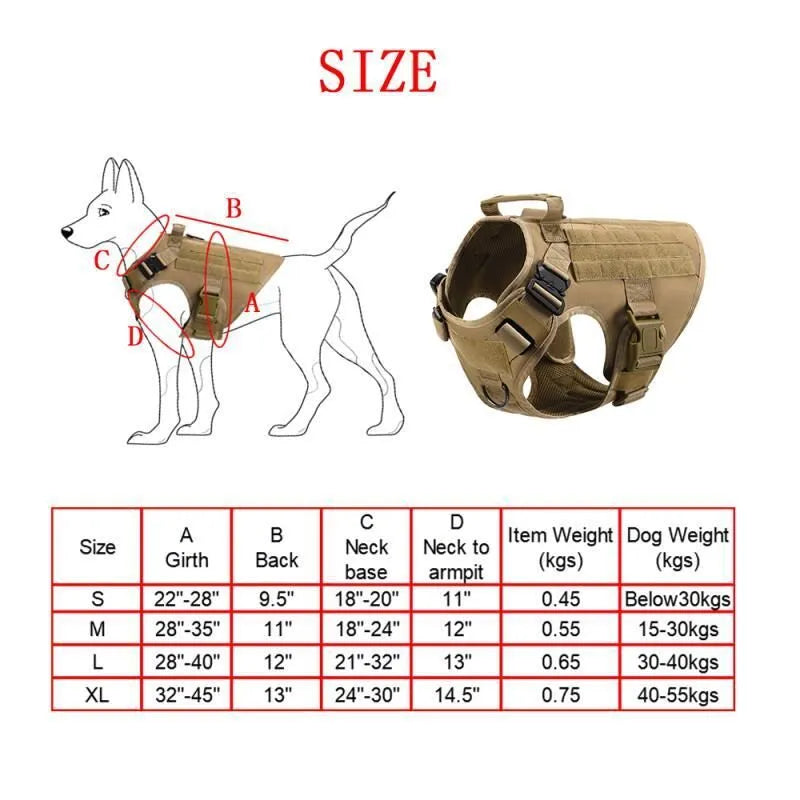 Six-piece dog training battle suit in CP camouflage polyester vest with dog