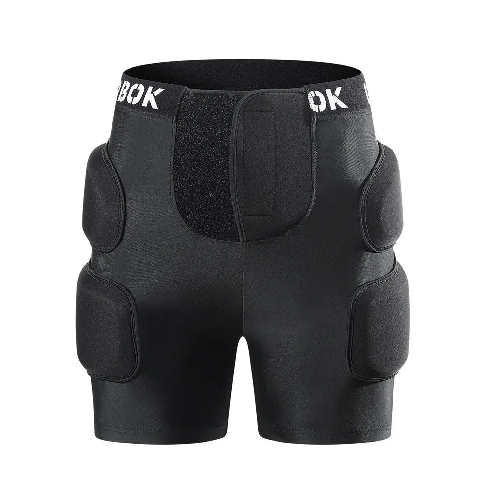 Black hip protection pad for roller skating and skateboarding made from spandex with NBR foam padding