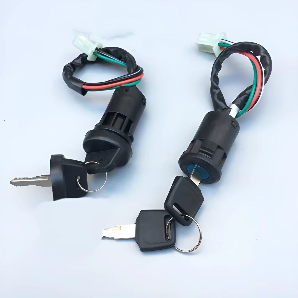 Waterproof car door lock actuator with plastic housing and electrical connectors