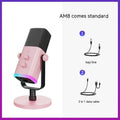 Dynamic noise reduction microphone in black colour with matching bracket and cables