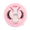 Reusable waterproof false eyelashes with glue-free application in natural thick artificial fibre