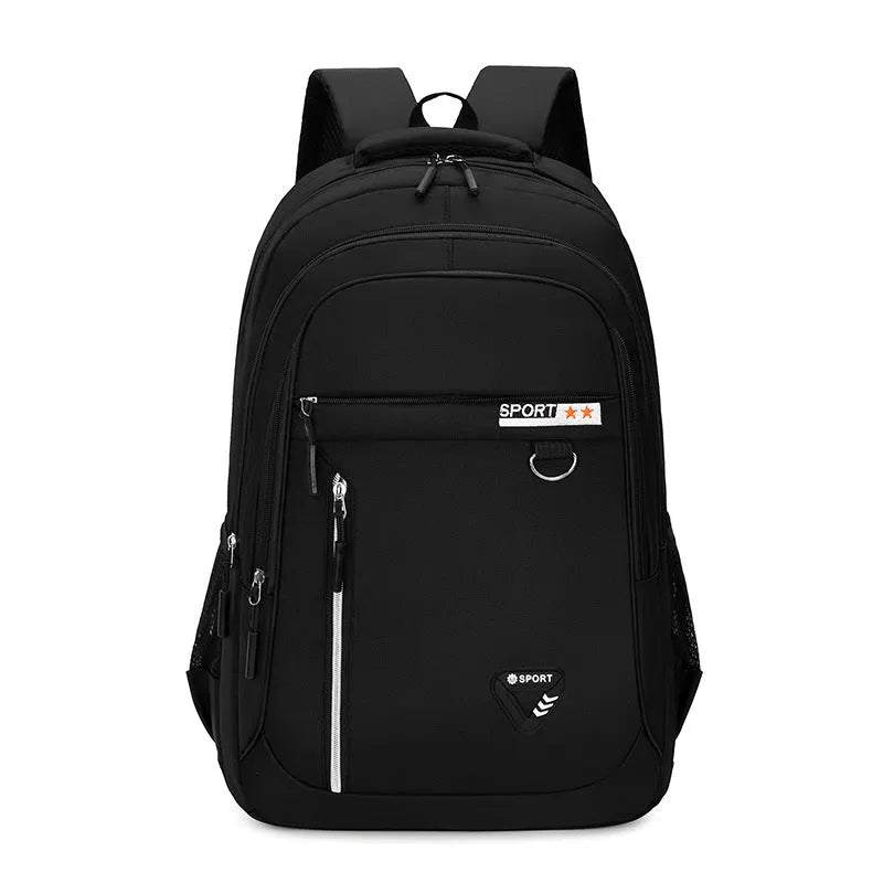 Men's Oxford cloth schoolbag in multiple colours showing large capacity and air pillow belt design