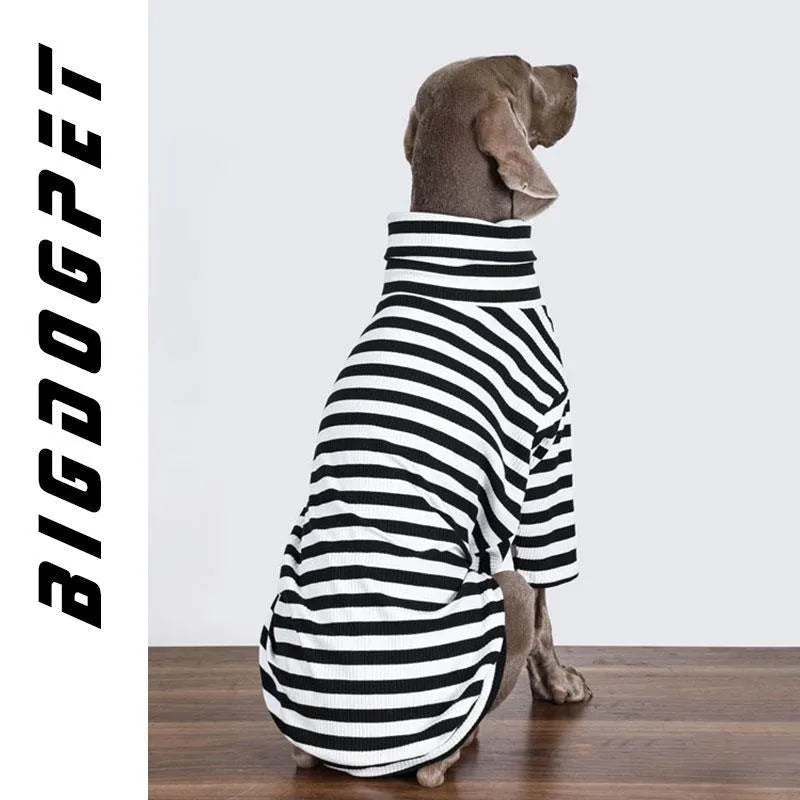 Black and white thin polyester dog vest for large dogs, multi-size from M to XXXL