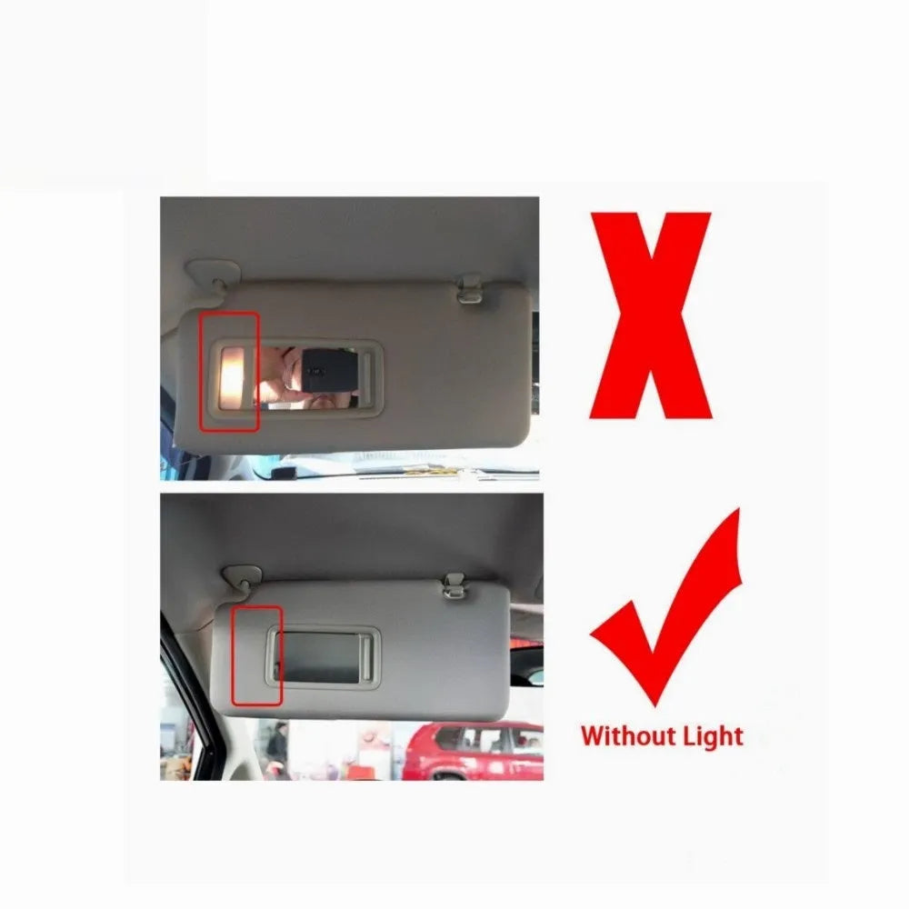 Beige sun visor with cosmetic mirror for Nissan Lida 2005-2012 replacement part