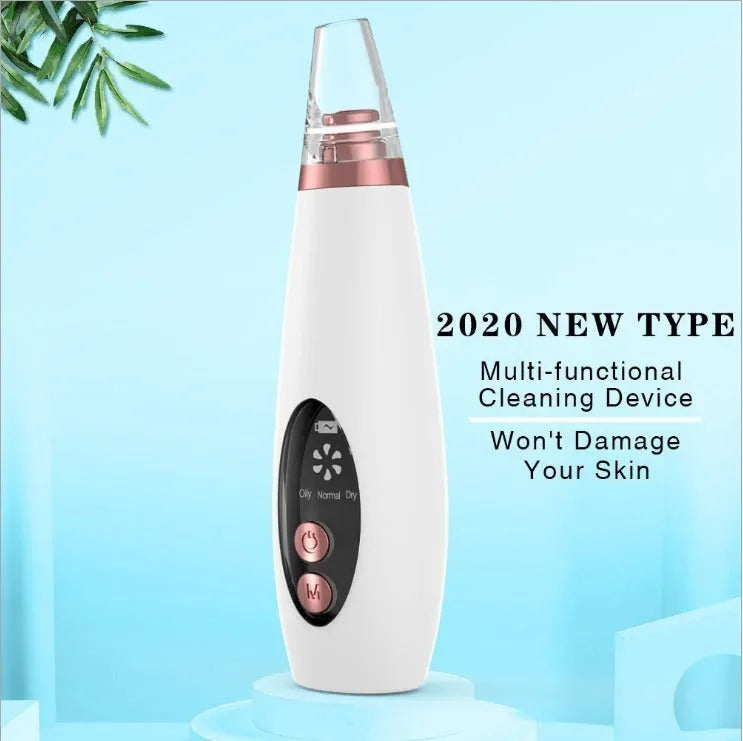 Microcrystalline blackhead remover model LY-9128 with USB charging and black suction nozzle