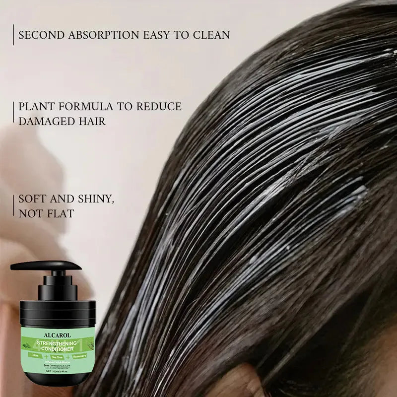 100ml bottle of Rosemary Conditioner Smooth and Refreshing for reducing hair breakage and improving hair toughness