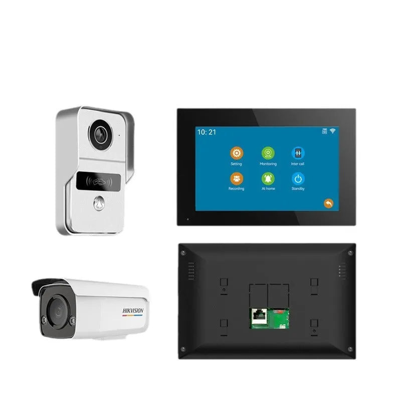 1080P video intercom doorbell system with colour HD camera and 7-inch or 10-inch display options