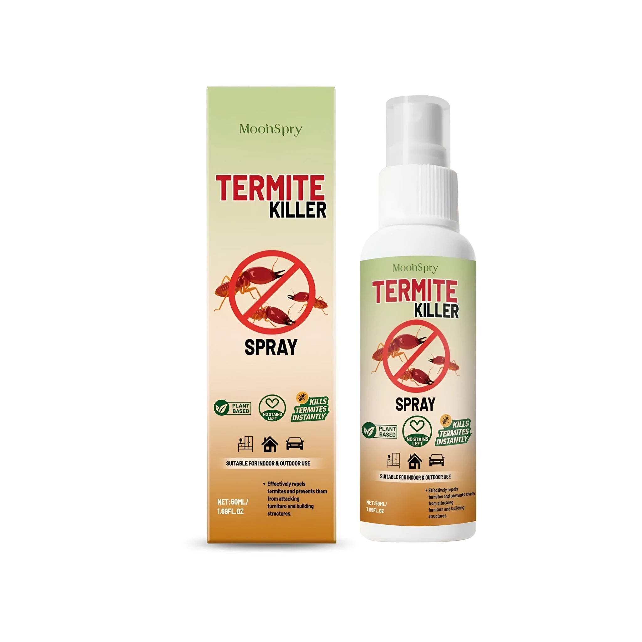 50ml bottle of natural termite killer and ant repellent spray