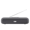 Desktop wireless long strip radio subwoofer in black, blue, red, or silver grey colour options