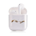 Transparent plastic protective case for Apple AirPods and AirPods Pro charging case.