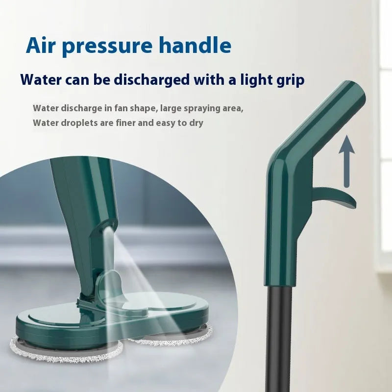 Wireless sweeping and mopping machine in S5 Green colour with USB charging port