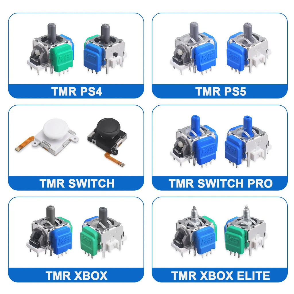 Hall magnetic joystick replacement component for PS5 PS4 Switch and XBOX game controllers