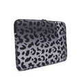 Leopard print laptop sleeve for 13-inch 14-inch 15.6-inch and 16-inch laptops.