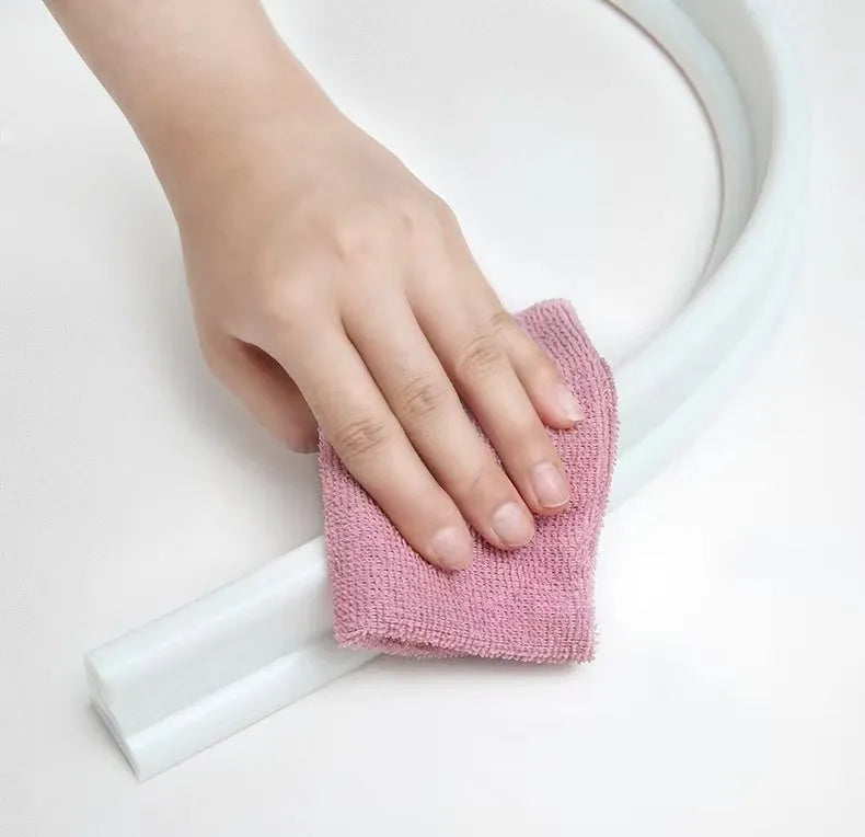 Flexible TPE bathroom water blocking strip for shower floor dry-wet separation, 30x40cm, grey