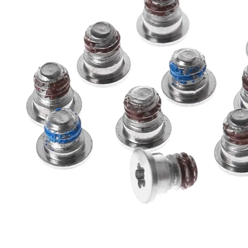 Ten small metal replacement screws for MacBook Pro A1502 A1398 A1425 bottom shell repair.