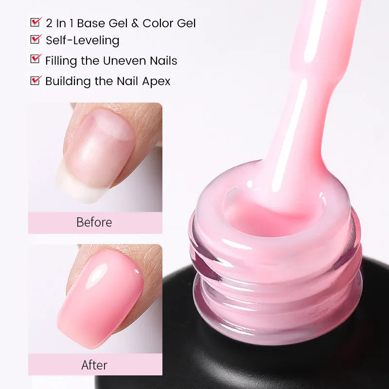 Transparent phototherapy gel polish bottle 15ml for shaping and reinforcement, multi colour options RB01 to RB019