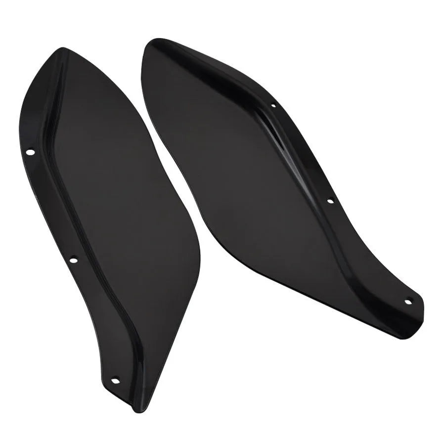 Harley-Davidson Touring motorcycle side wing head covers in black and transparent ABS plastic
