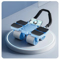 Automatic rebound abdominal wheel with four wheels in black colour for core exercises