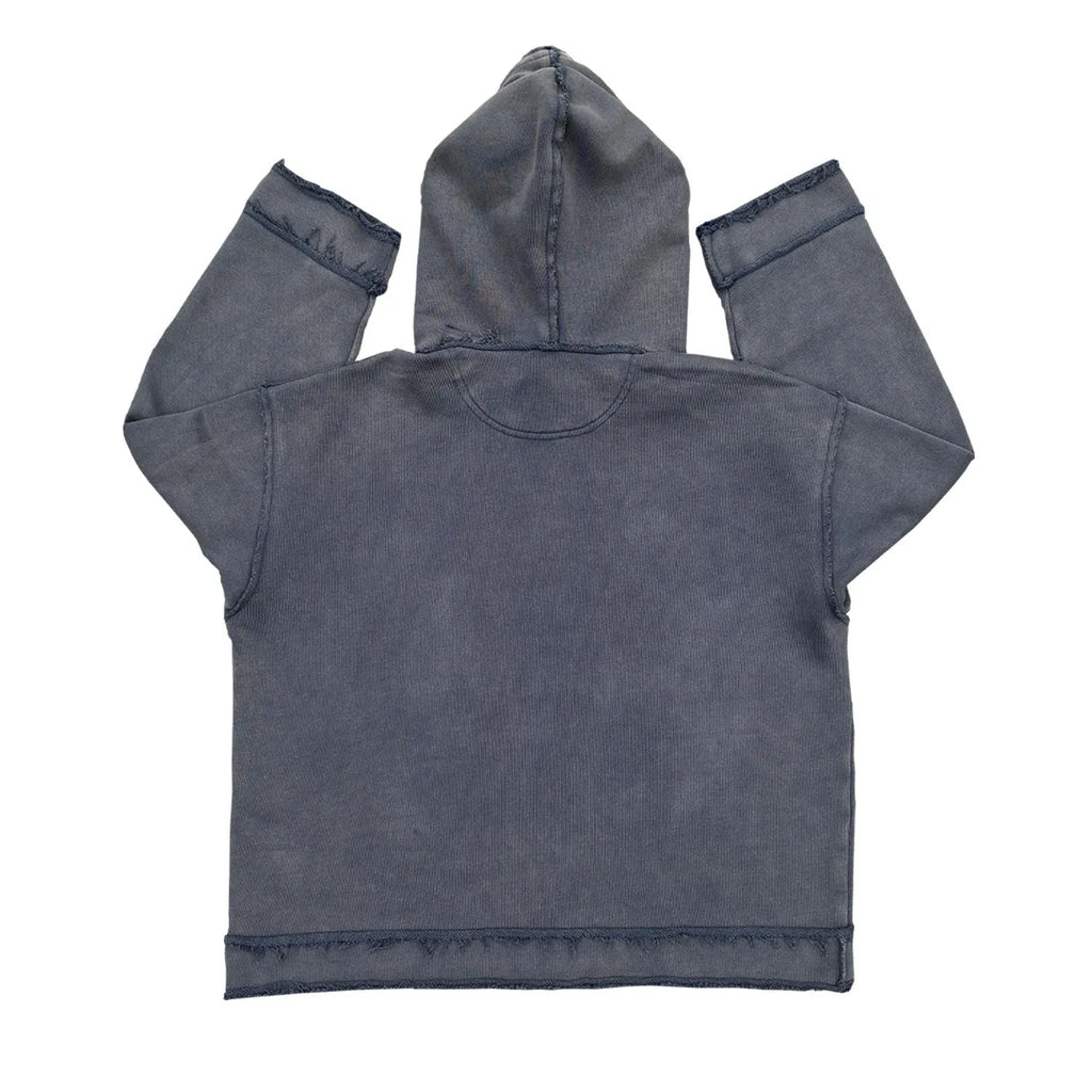 Dark blue Back To Make hoodie sweater showing front view with size options M L XL