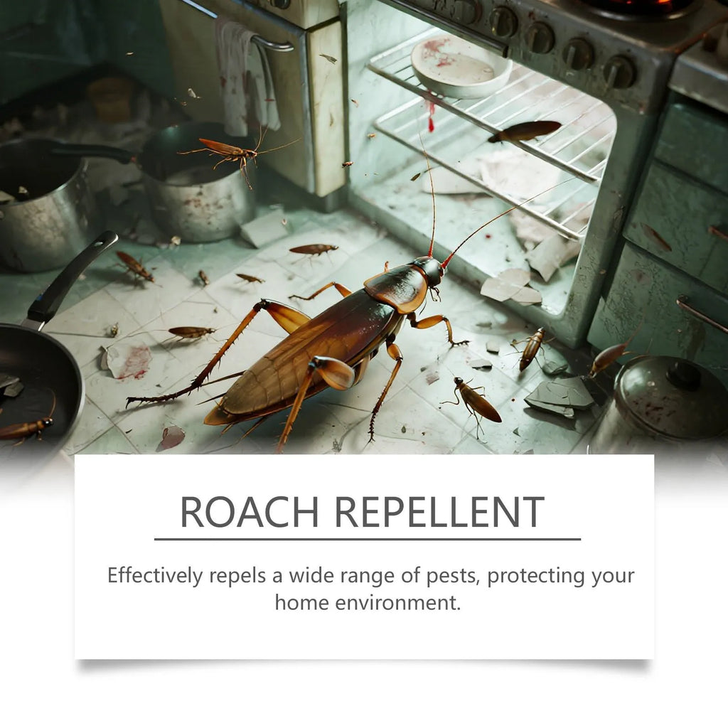 Pack of eight cockroach bait adhesive trap stations for indoor kitchen pest control
