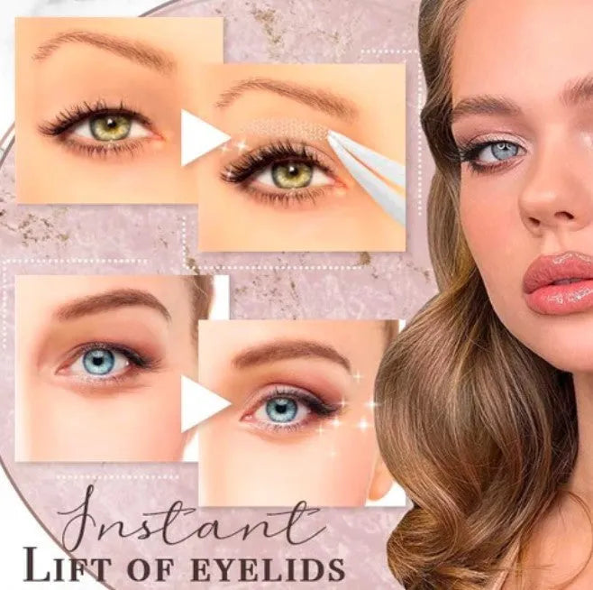 No Glue Eyelid Sticker in non-woven fabric with three size options L, M, S for a natural double eyelid effect