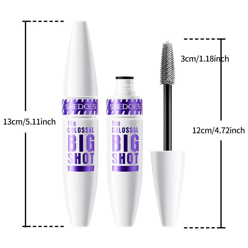 White waterproof mascara tube with 10ML content for curling and shaping lashes