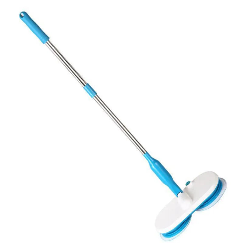Hand-held wireless electric mop with USB charging, automatic floor wiping, and three interchangeable cleaning pads