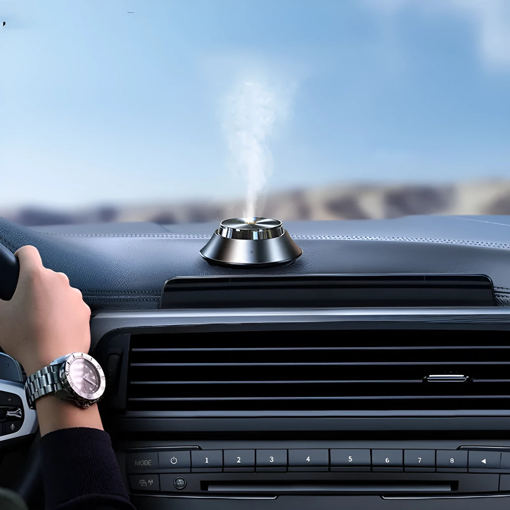 Black butterfly-design metal car aromatherapy diffuser with USB cable and 50 ml essential oil bottle