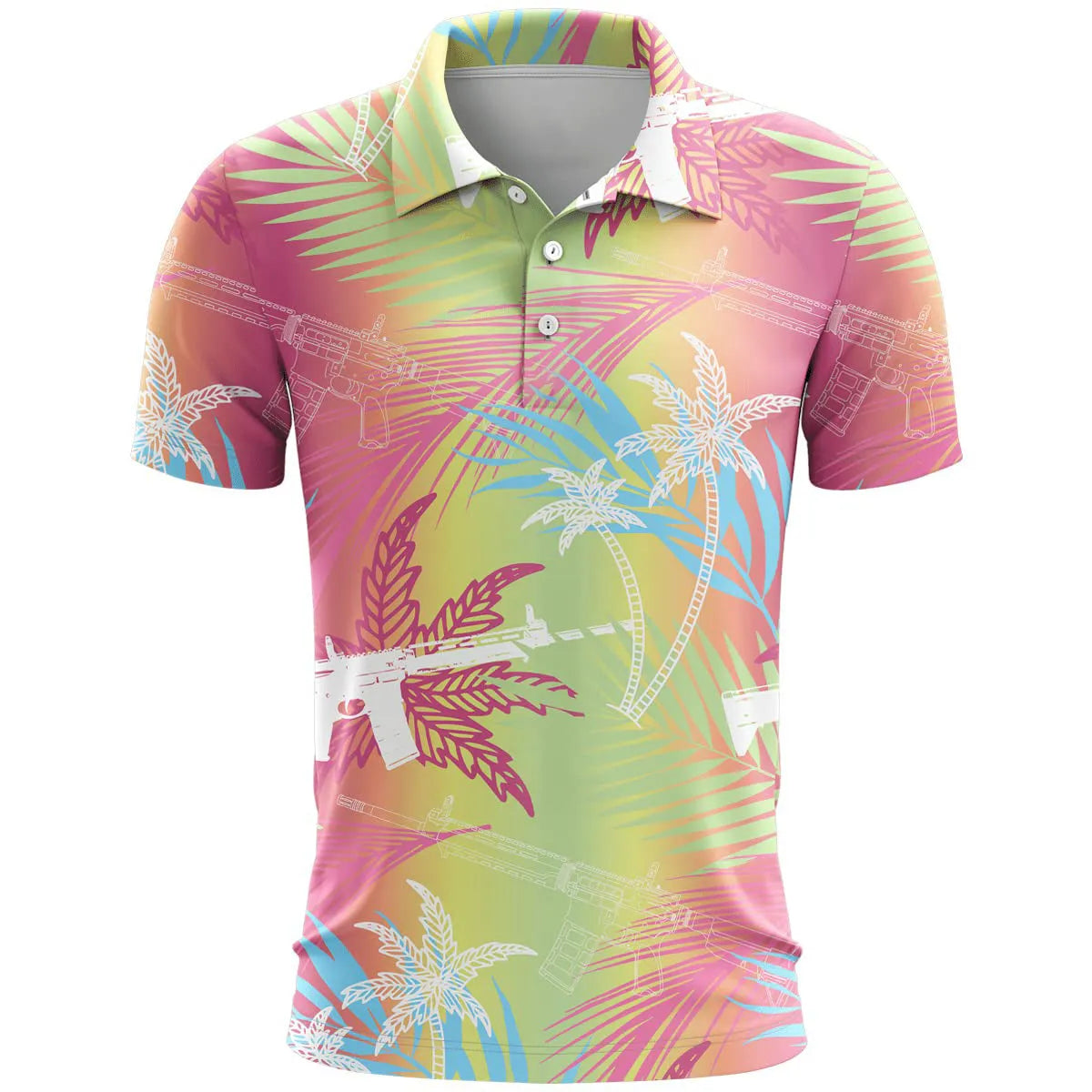 3D printed loose fit sports T-shirt in polyester bird eye cloth showing colour options and sizing