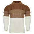 Men's acrylic knitted long-sleeve pullover sweater in three style variations