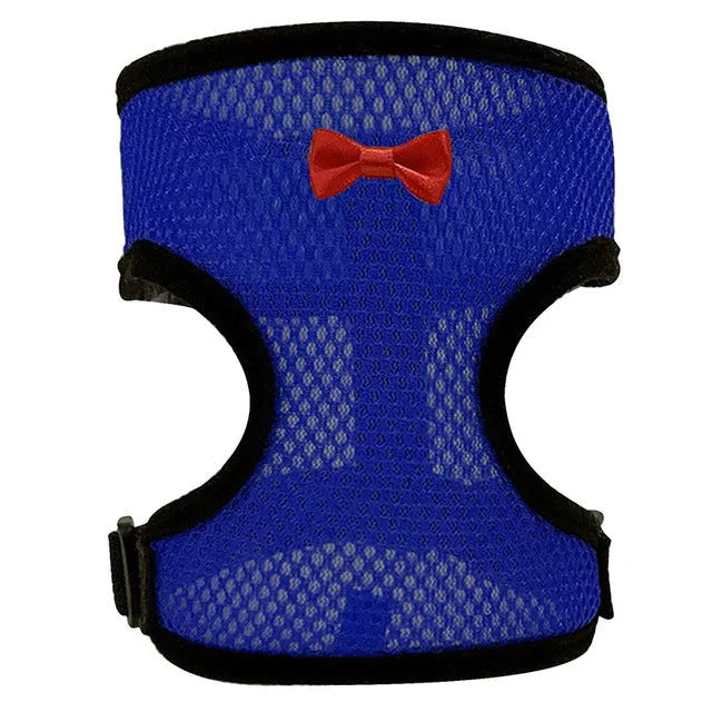 Adjustable poultry vest harness with matching collar and bow for ducks and chickens in multiple sizes and colours