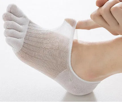 Modal cotton five-finger boat socks in ultra-thin breathable design for summer wear