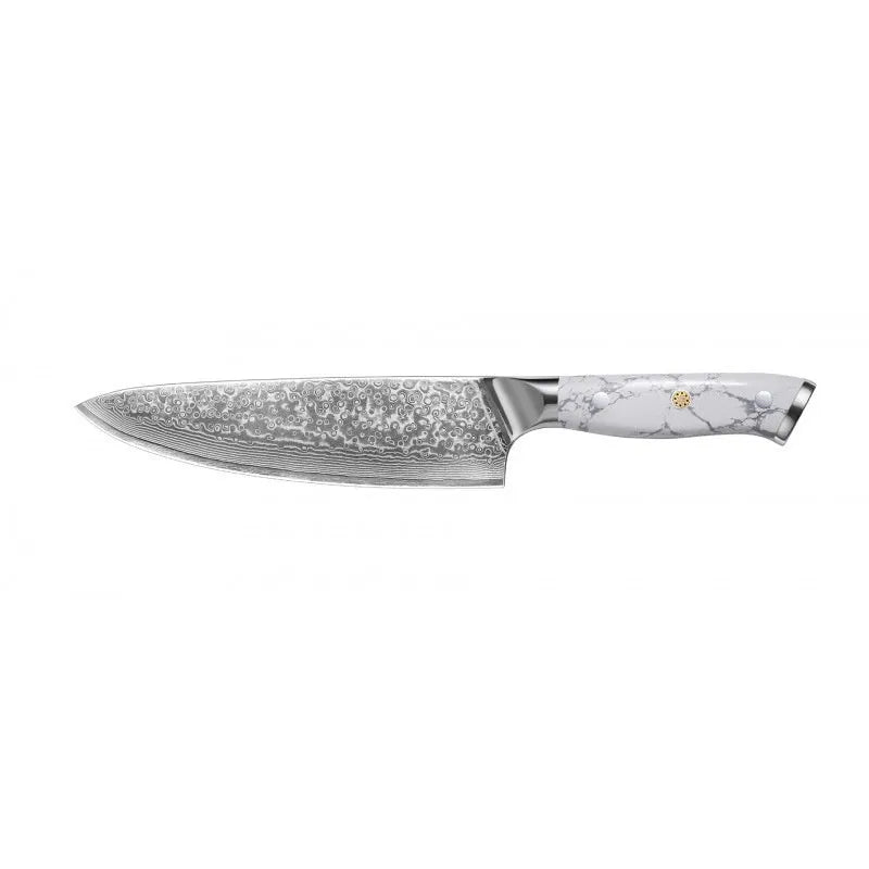 Damascus VG10 steel combined chef's knife with 21cm blade for multi-purpose kitchen use