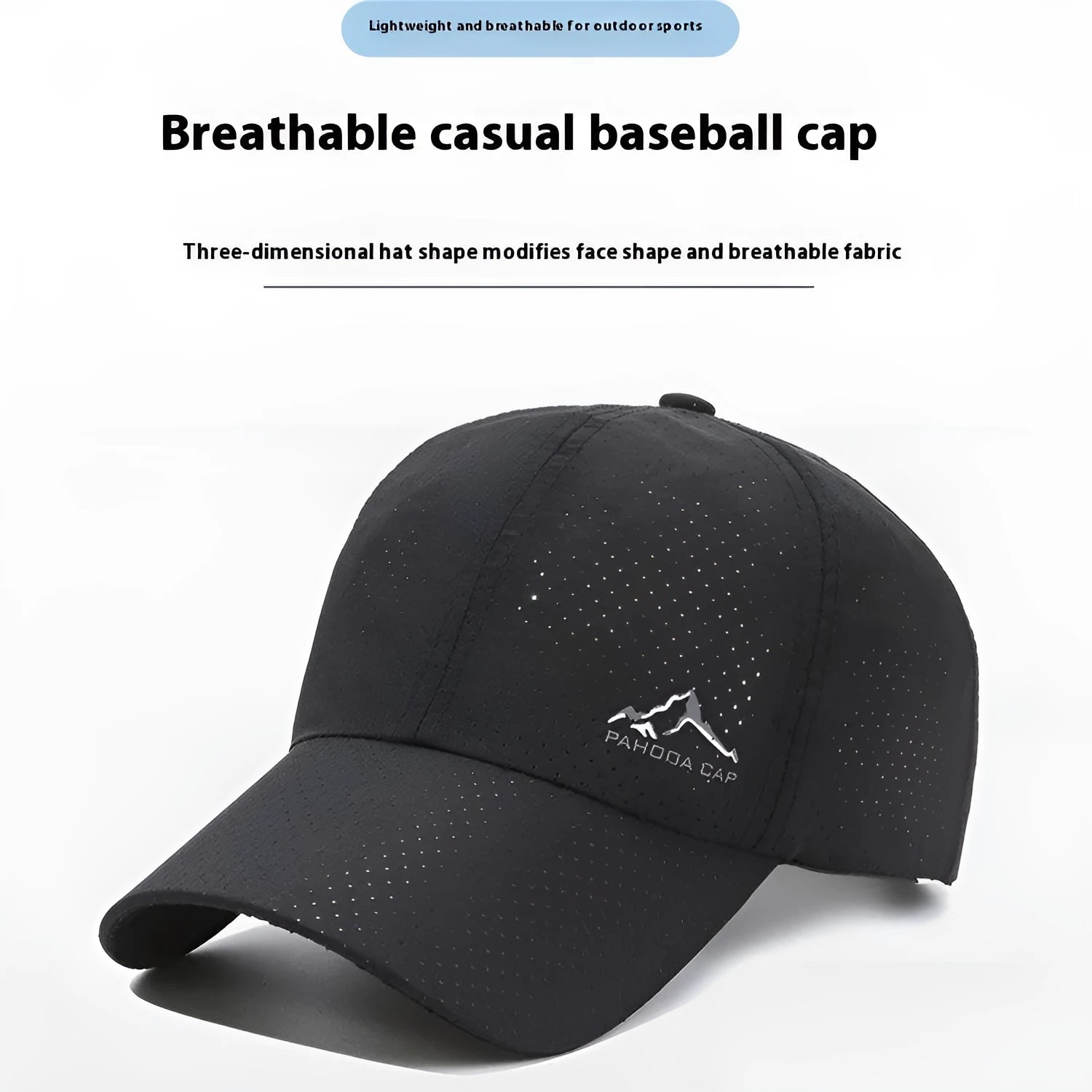 Adjustable baseball cap with dome crown in various colour options including army green, black and rose red