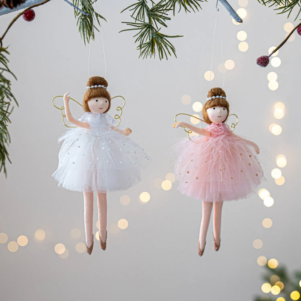 Pink cloth plush ballet girl angel doll pendant keychain accessory