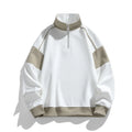 Men's black hooded corduroy sweatshirt with drop shoulder design and loose lapels