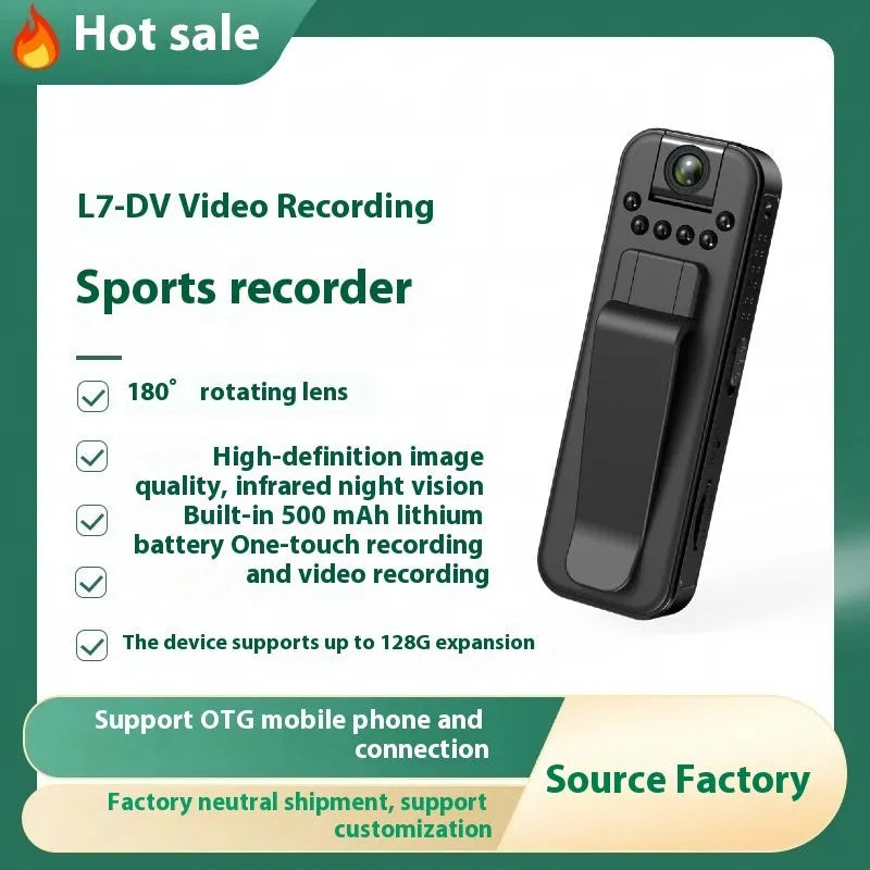 L7 HD home security camera with infrared night vision and wifi connectivity for clear video recording