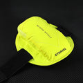 Lightweight running arm bag with reflective strips showing three colour options