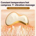 Golden yellow electric scrapping plate with heated vibration massage functions for meridian therapy