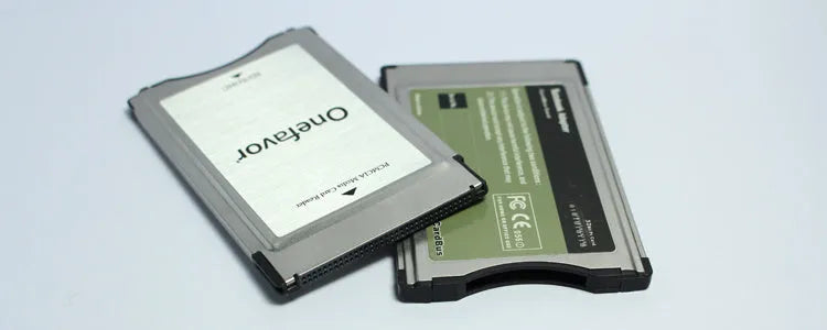 SD to PCMCIA adapter card for Mercedes-Benz cars with stainless steel housing and included 32GB SD card