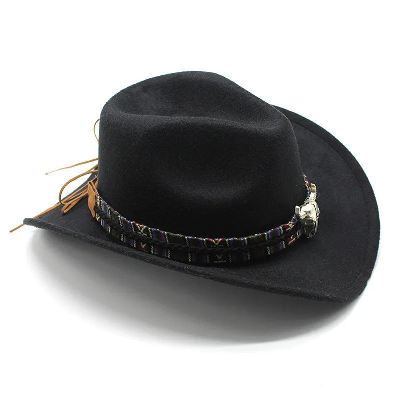 Polyester western cowboy hat with a bell crown in a choice of colours on a size M headform.