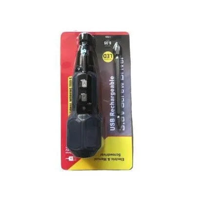 Black and blue alloy steel straight handle 36V electric screwdriver with lithium battery