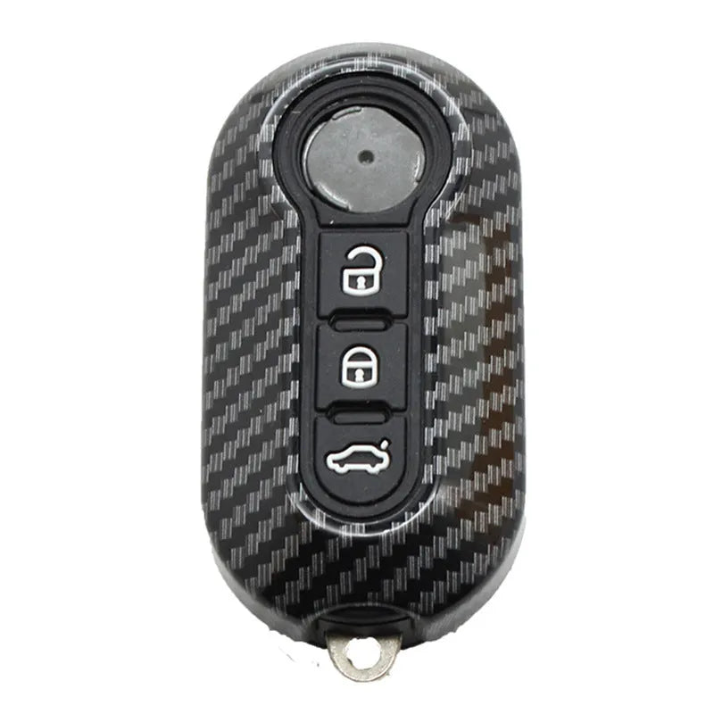 Fiat 500 Boyue Ottimo Viaggio remote key case replacement shell in black, red, or dark blue