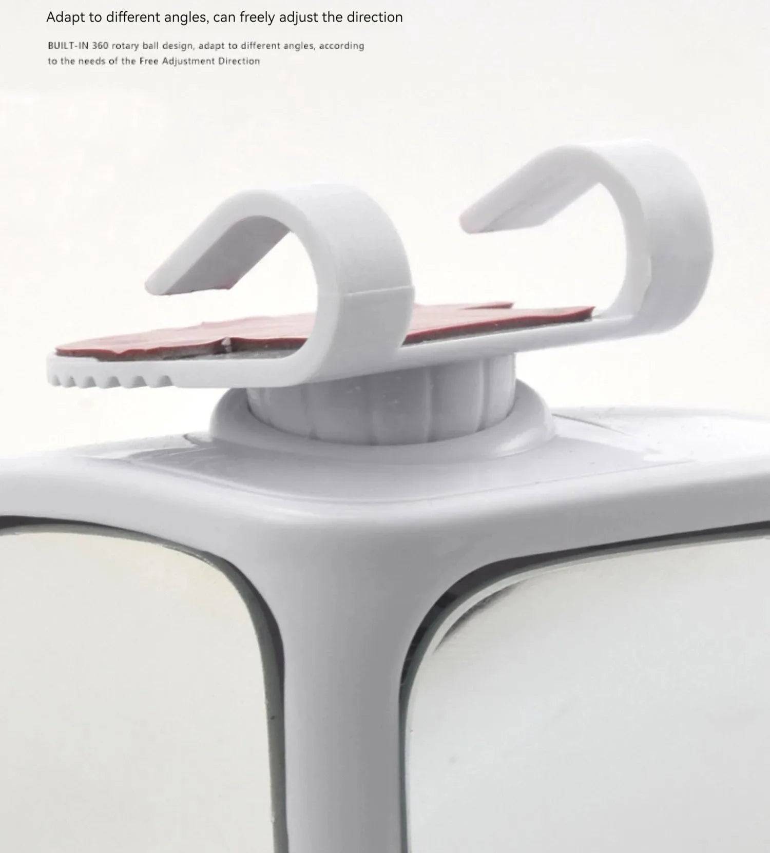 A 10.5x6.5cm car reversing mirror with 360-degree adjustability, high-definition glass, and ABS shell in a black finish
