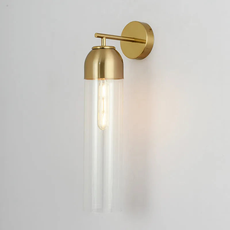 Nordic postmodern creative glass wall lamp for living room, 10x40cm, blue shade option